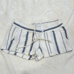 Roxy Navy and White Striped Women's Shorts